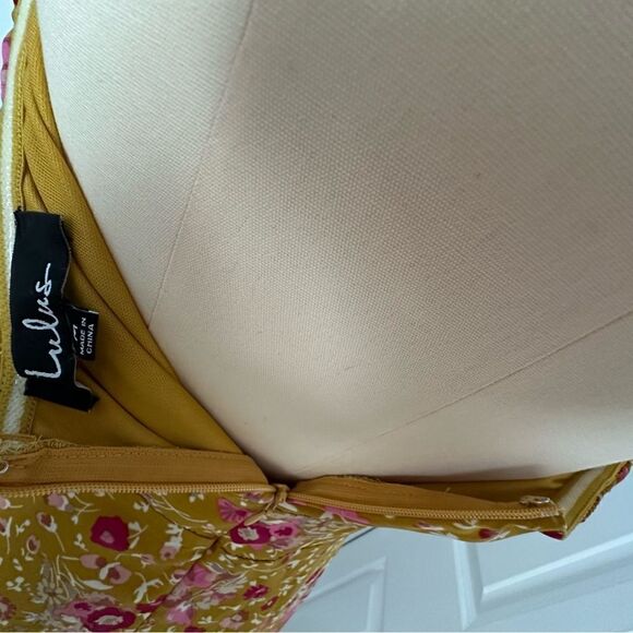 Lulu's Yellow Floral Midi Dress - Picture 7 of 8